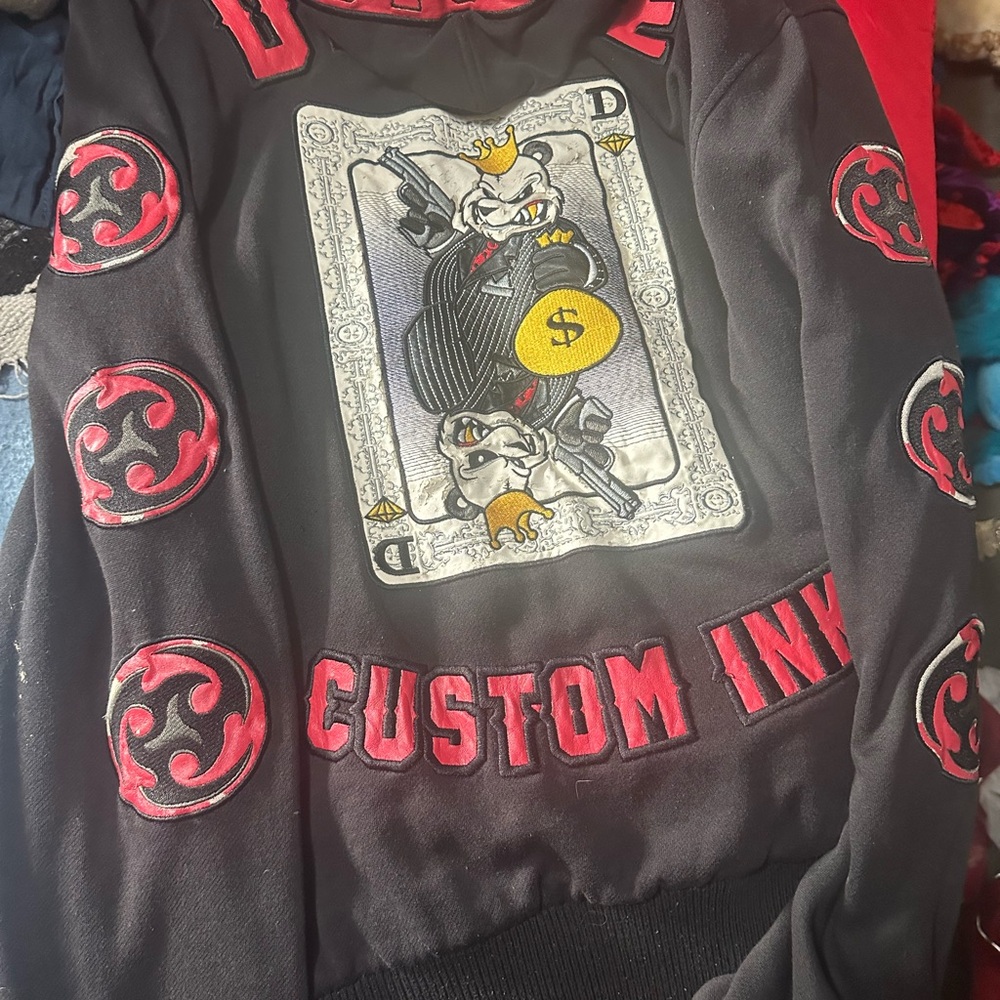 Deuce Dussault Kingpin Pistols Panda Card Hoodie Men’s L Discontinued Collectors